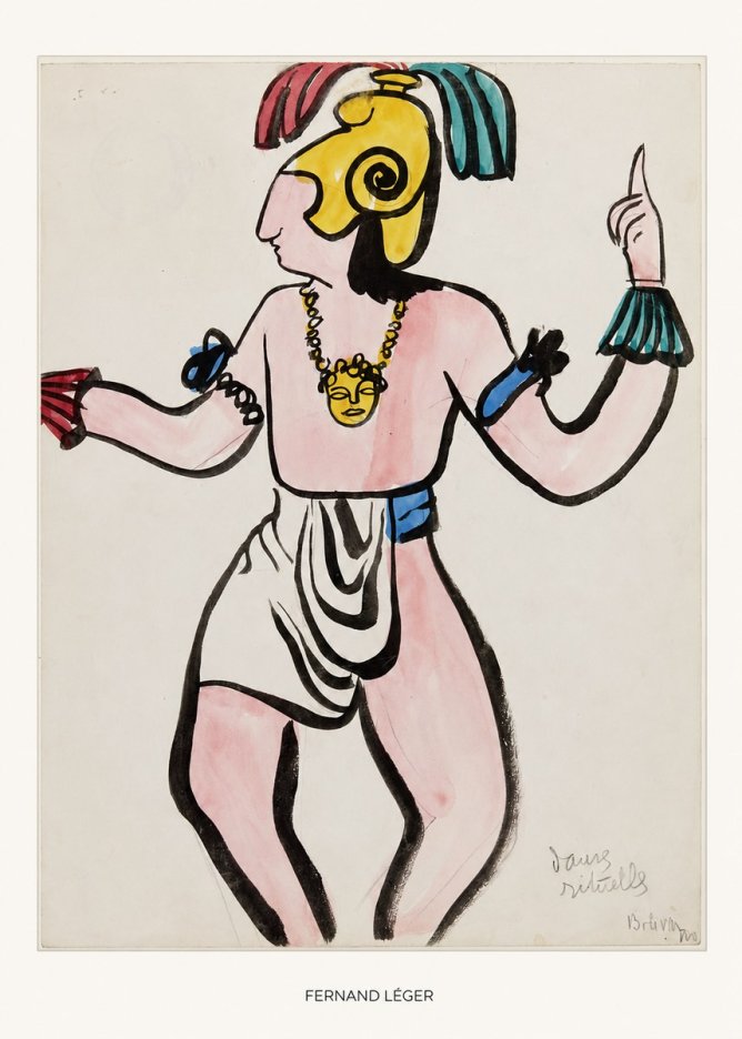 Fernand Léger Dans Rituelles No6 - Plakat
