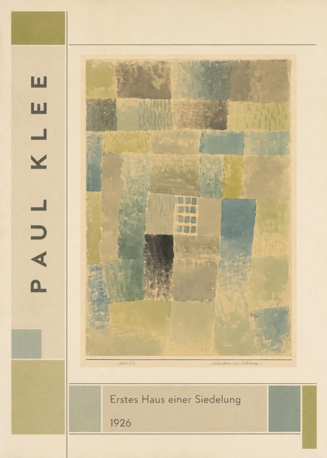 Paul Klee Erstes Haus Einer Siedelung No2 - Plakat