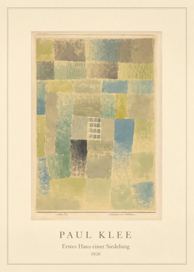 Paul Klee Erstes Haus Einer Siedelung No4 - Plakat