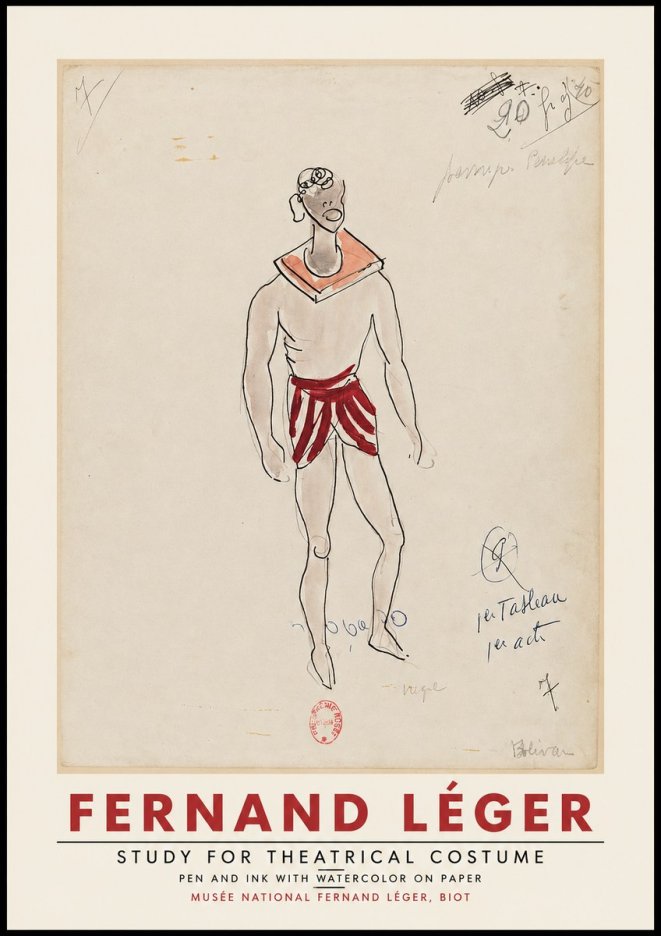 Fernand Léger Study for Theatrical Costume No2 - Plakat