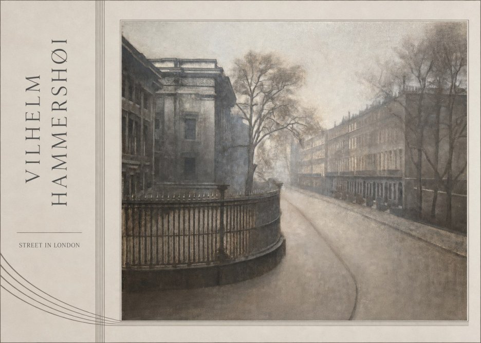 Vilhelm Hammershøi Street in London No2 - Plakat