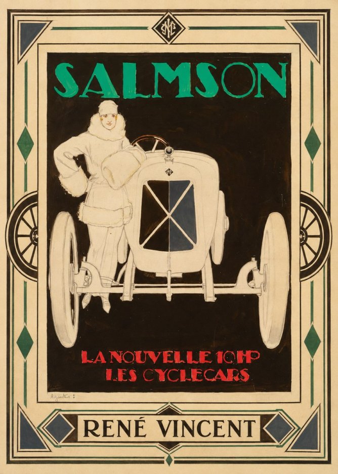 René Vincent Salmson La Nouvelle 10Hp Les Cyclecars No1 - Plakat