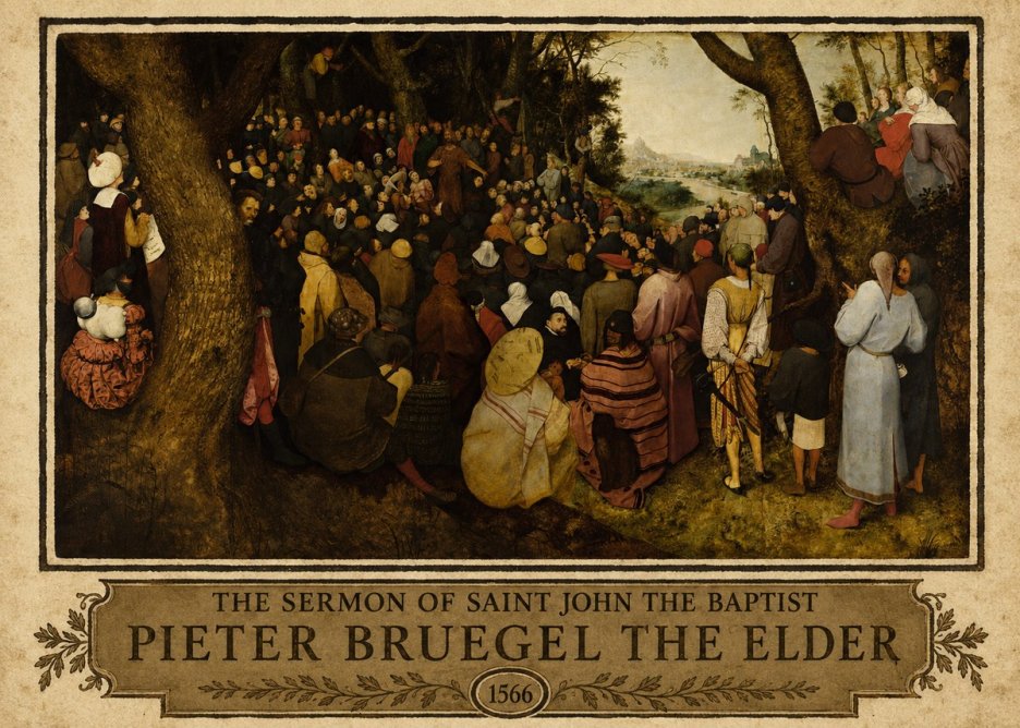 Pieter Bruegel The Sermon of Saint John the Baptist II No2 - Plakat