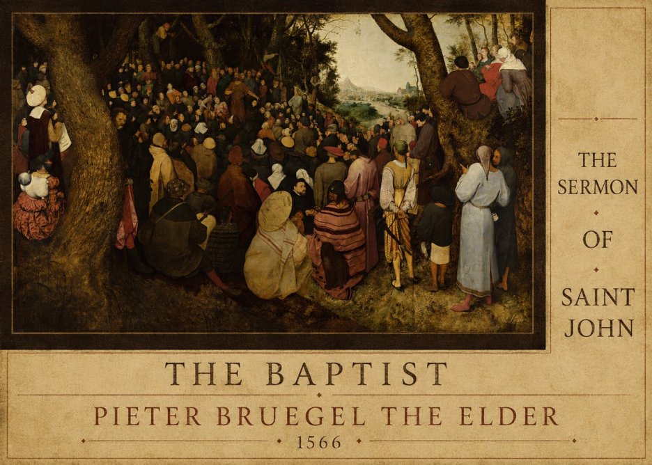 Pieter Bruegel The Sermon of Saint John the Baptist II No6 - Plakat
