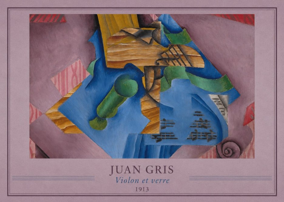 Juan Gris Violon Et Verre No4 - Plakat