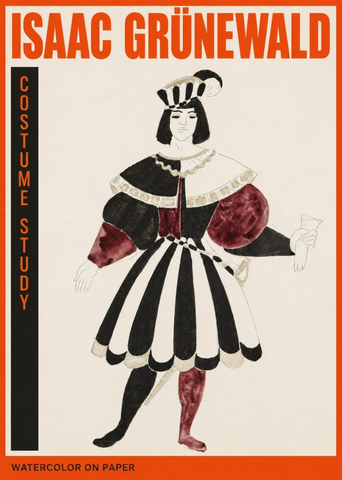 Isaac Grünewald Costume Study VIII No2 - Plakat