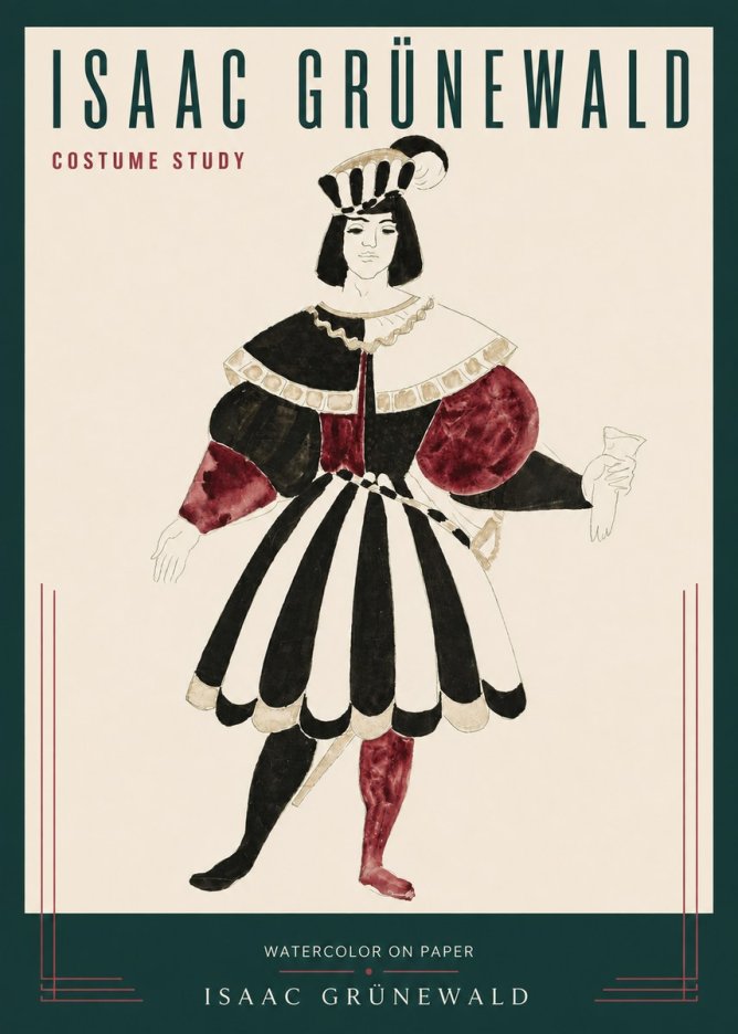Isaac Grünewald Costume Study VIII No3 - Plakat