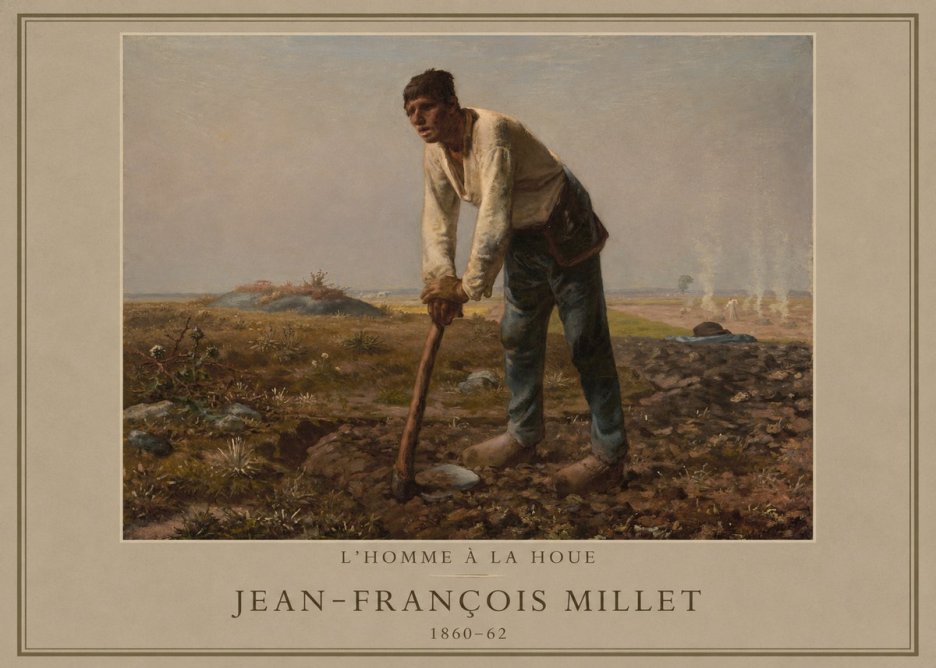 Jean-François Millet L'homme À La Houe No1 - Plakat