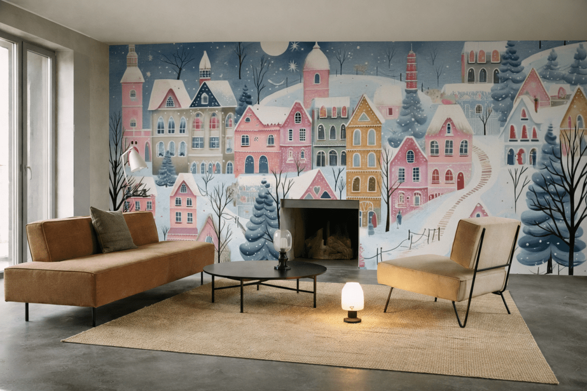Charming Snowy Hamlet