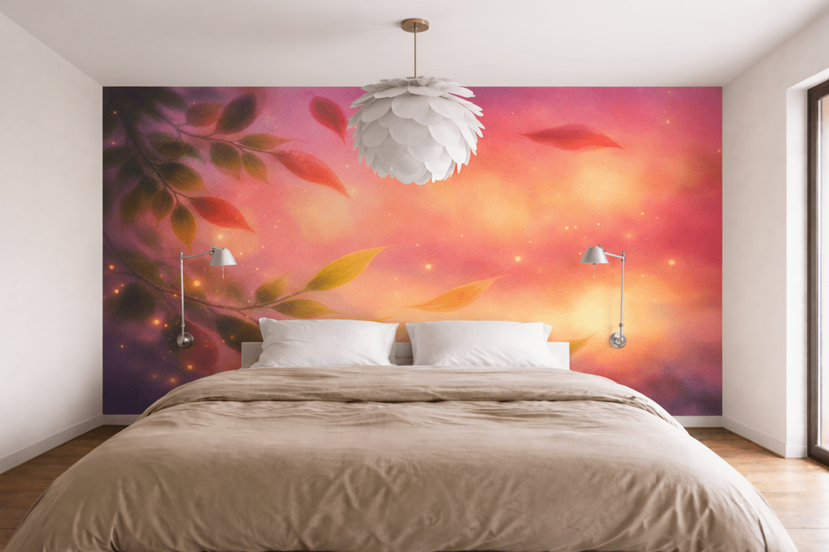 Cascading Ember Leaves