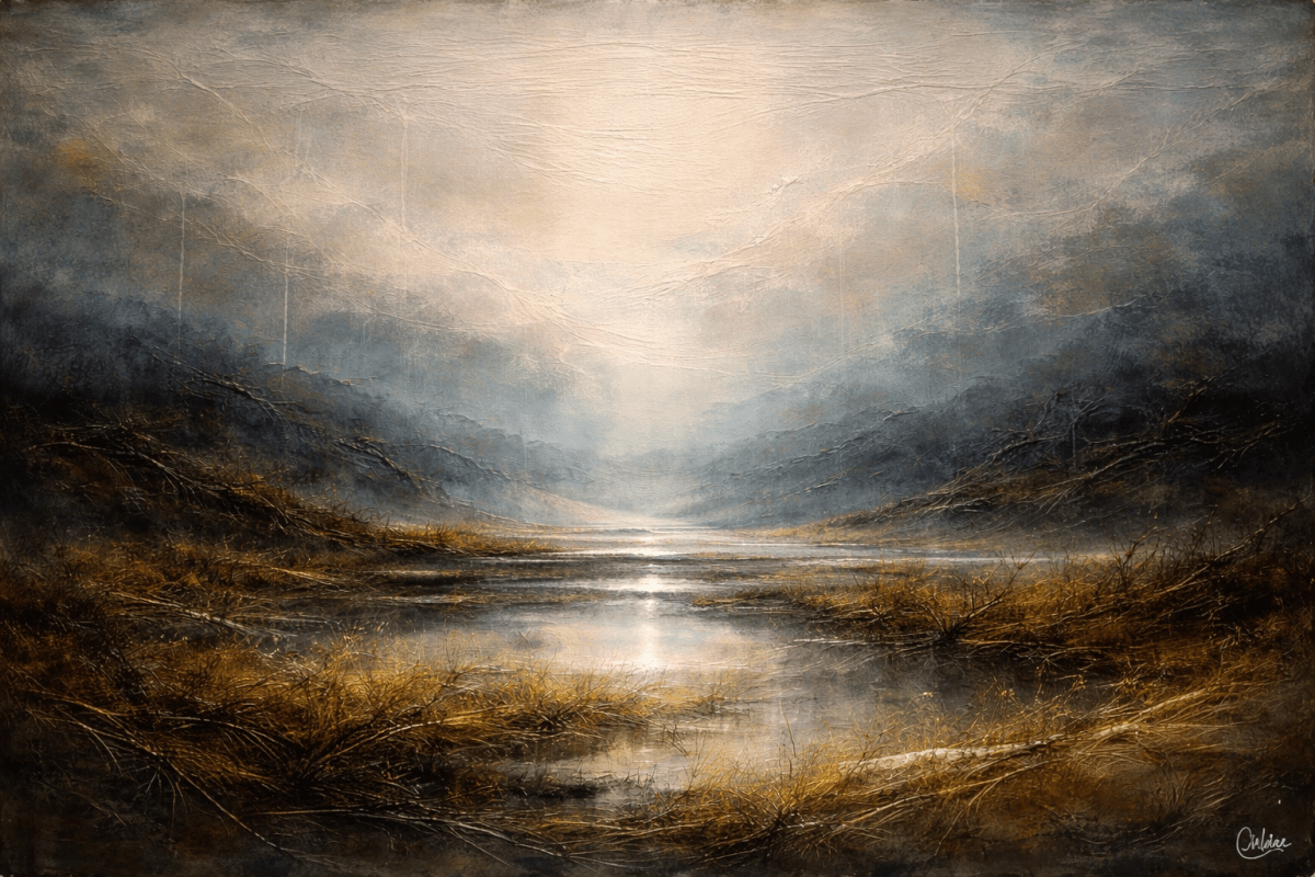 Misty Marshland View