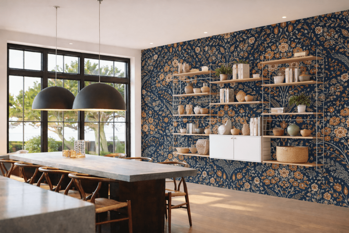 Navy Floral Expanse