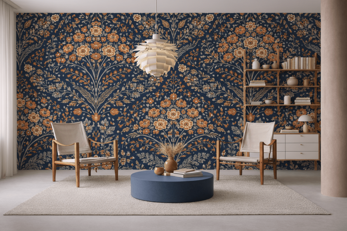 Navy Floral Expanse