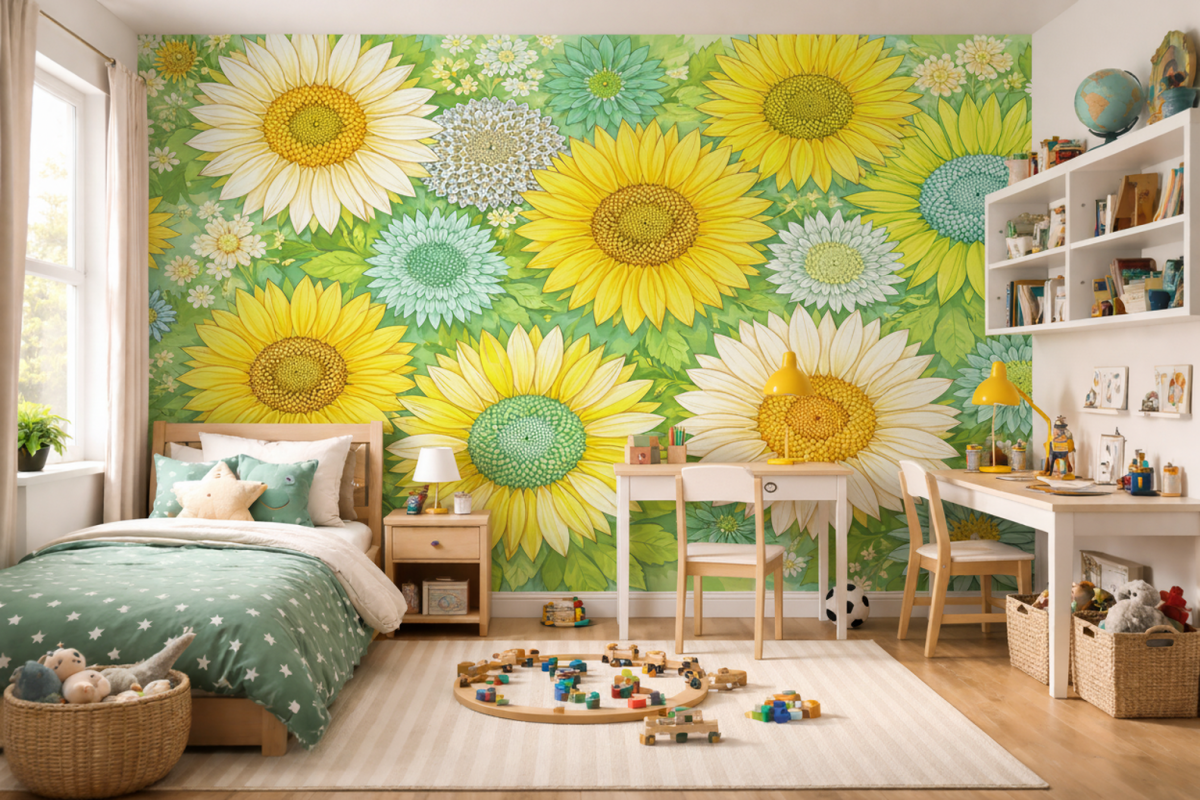 Sunlit Blossom Field