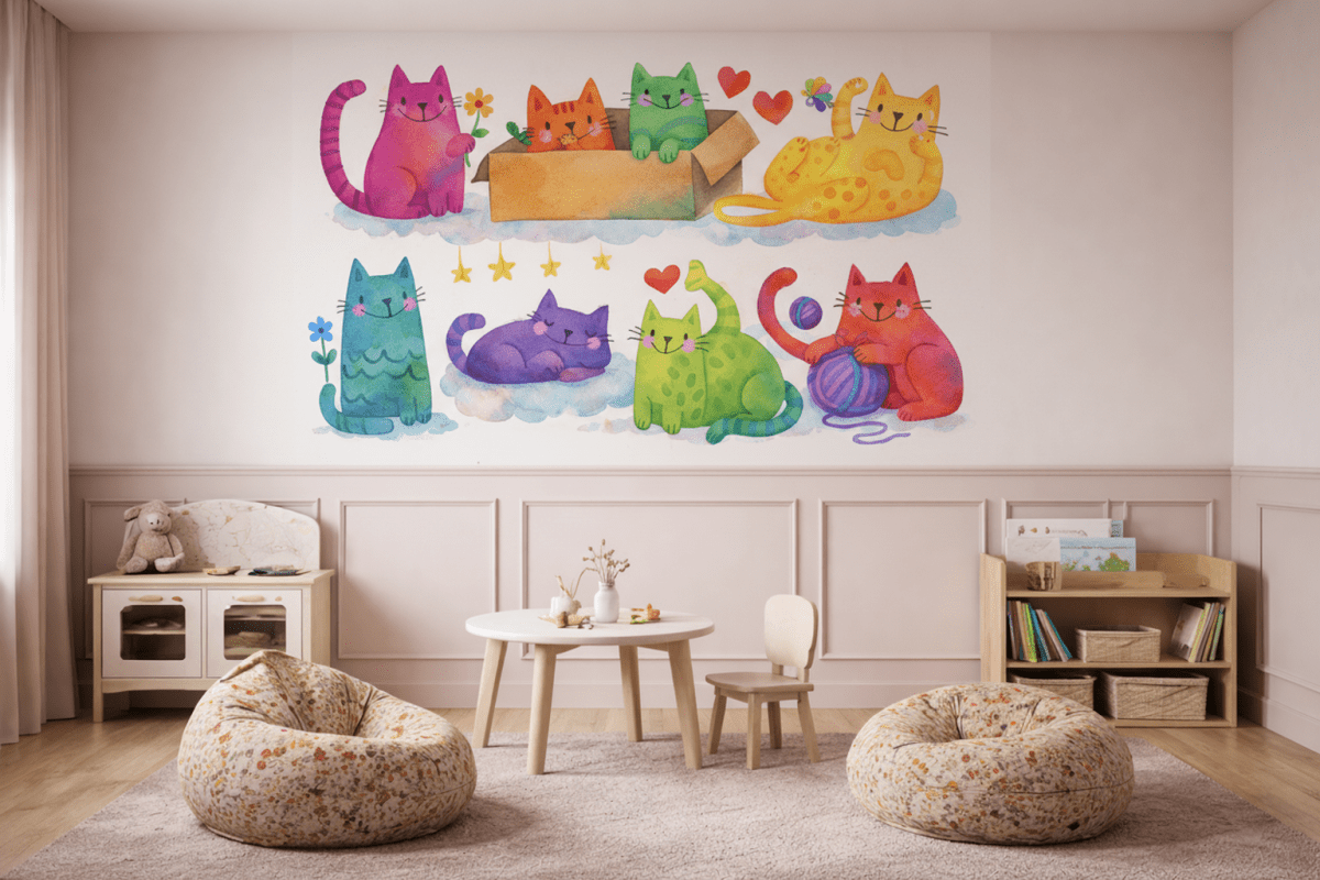 Whimsical Feline Collage