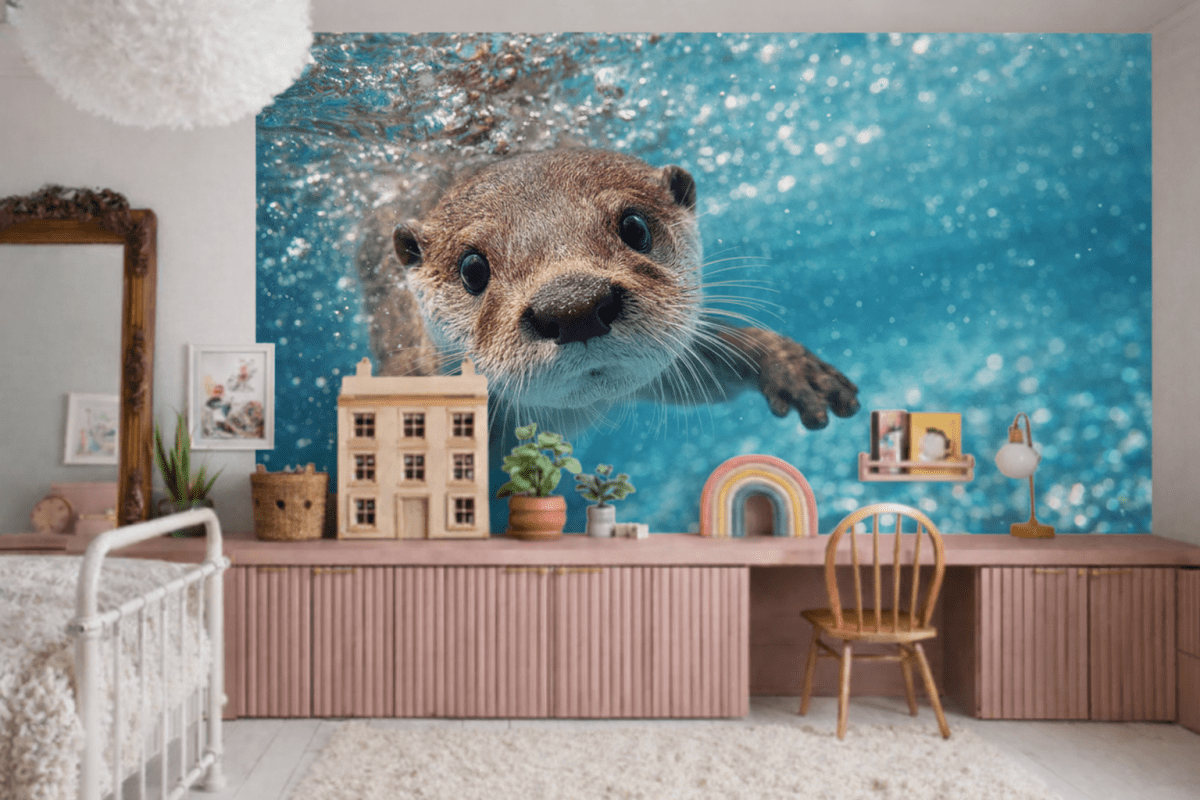 Otter Underwater Gaze