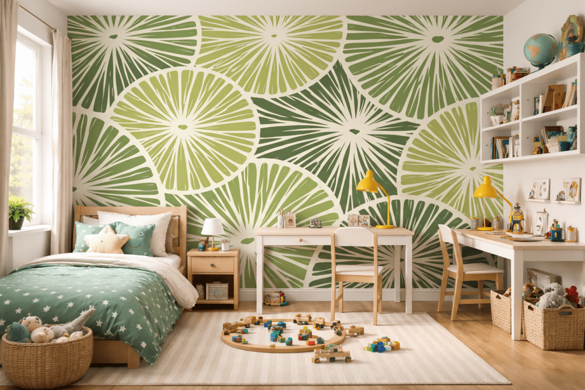 Citrus Fronds Mural