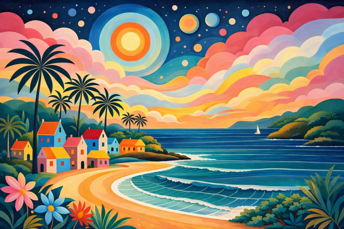 Tropical Ripple Mural