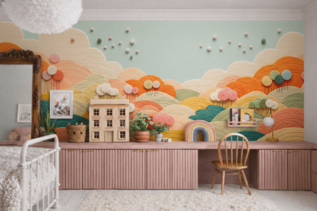 Pastel Rippled Hills