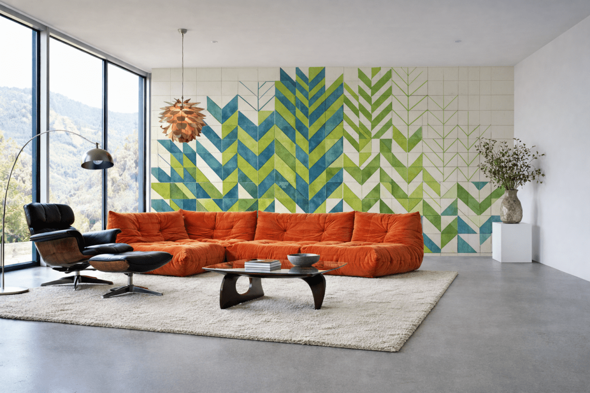 Crested Green Tiling