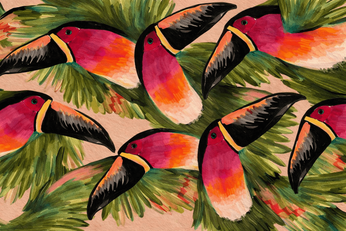 Tropical Toucan Mosaic