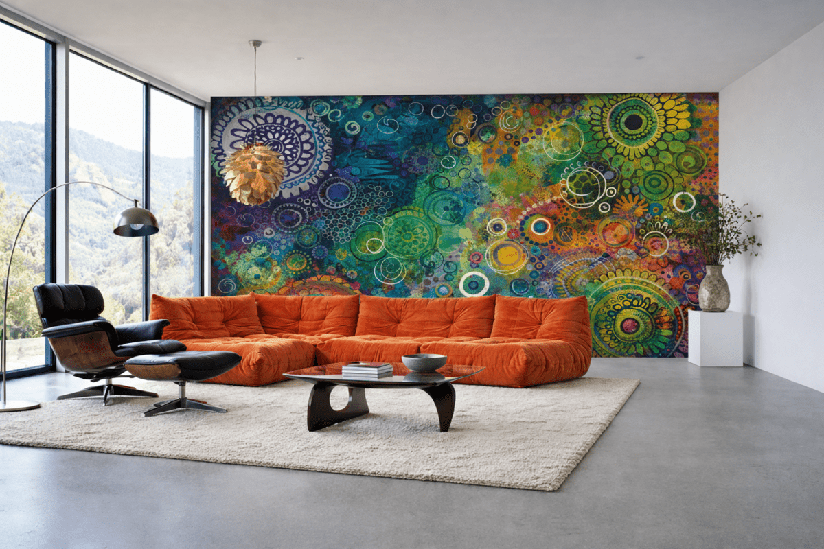 Ember Mandala Tapestry