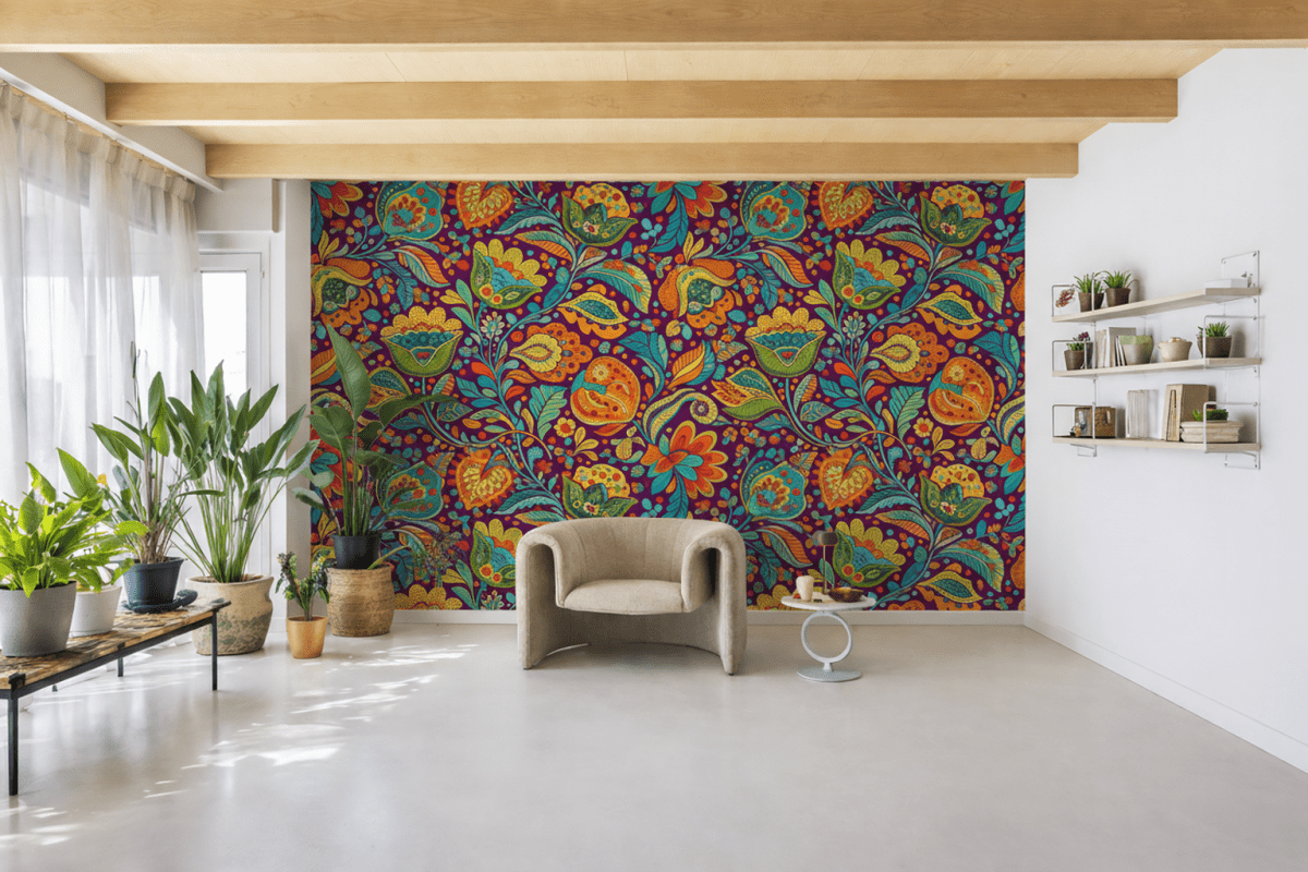 Vibrant Veil Tapestry