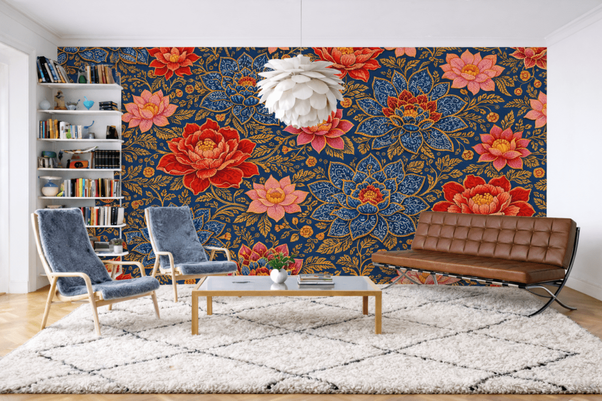 Silken Lotus Tapestry