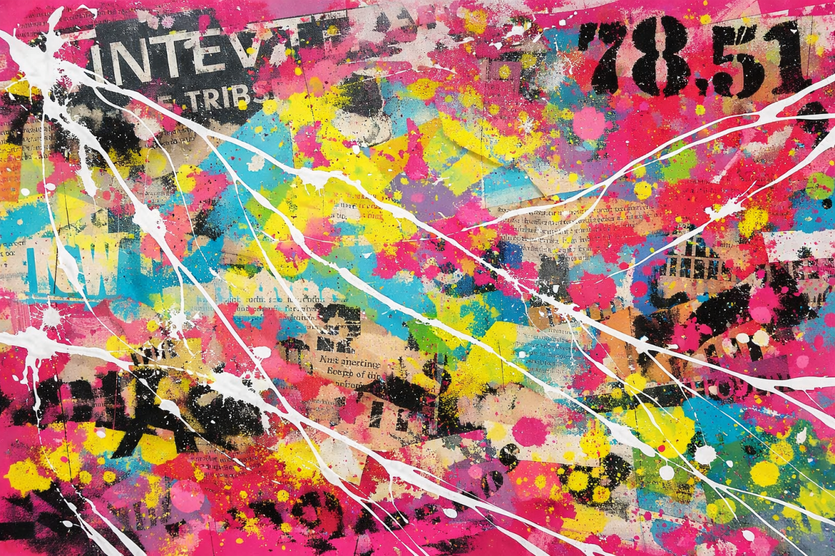 Vibrant Graffiti Cascade