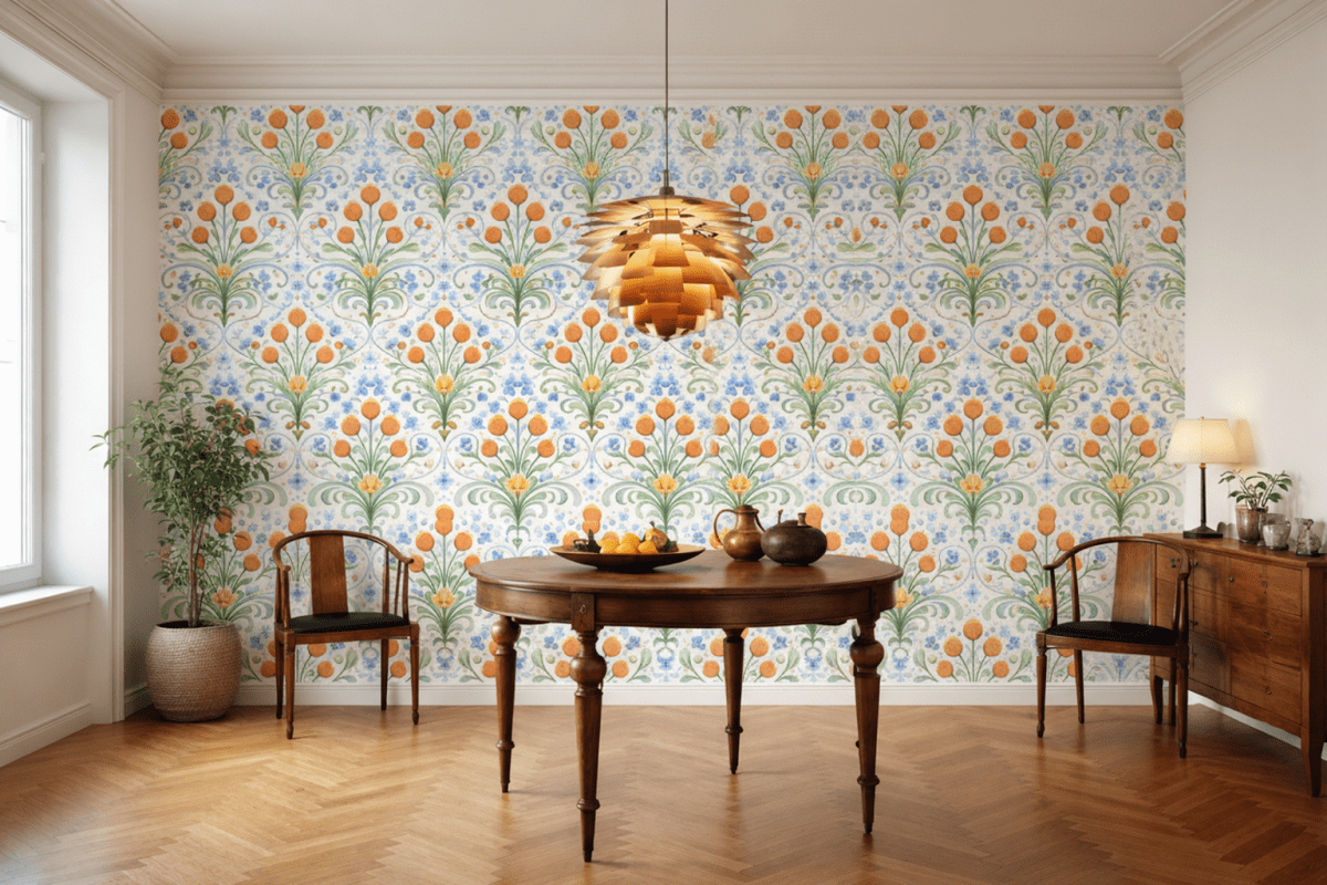 Amber Blossom Tapestry