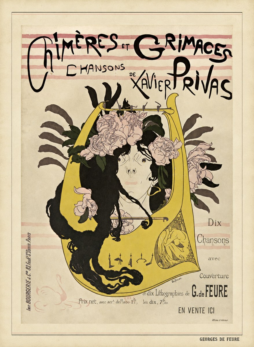 Georges de Feure Chimères Et Grimaces No5 - Plakat