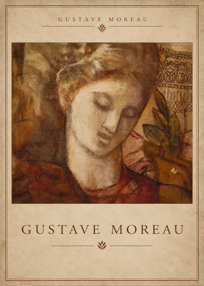 Gustave Moreau Female Head Study No4 - Plakat