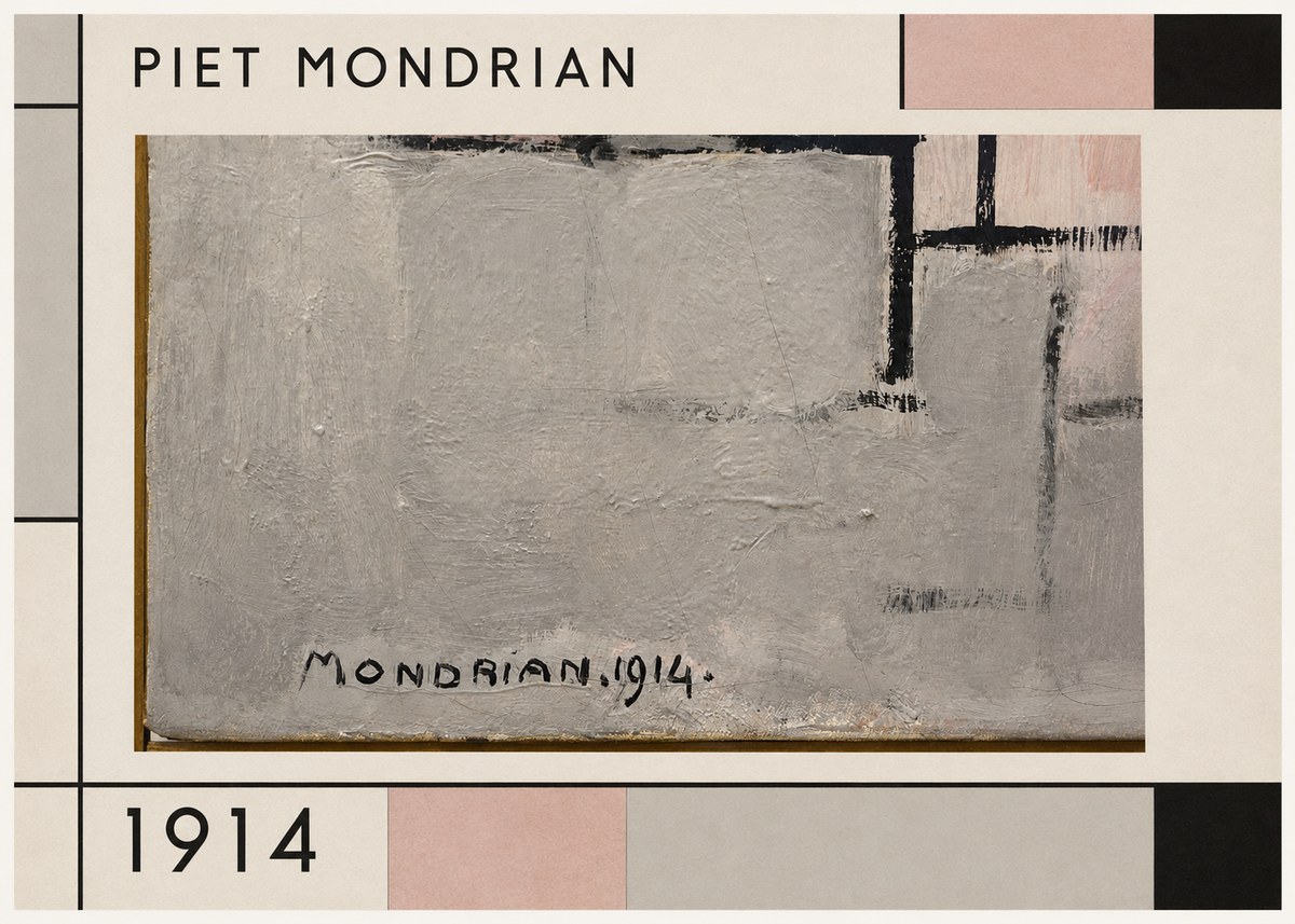 Piet Mondrian Composition 1914 No1 - Plakat