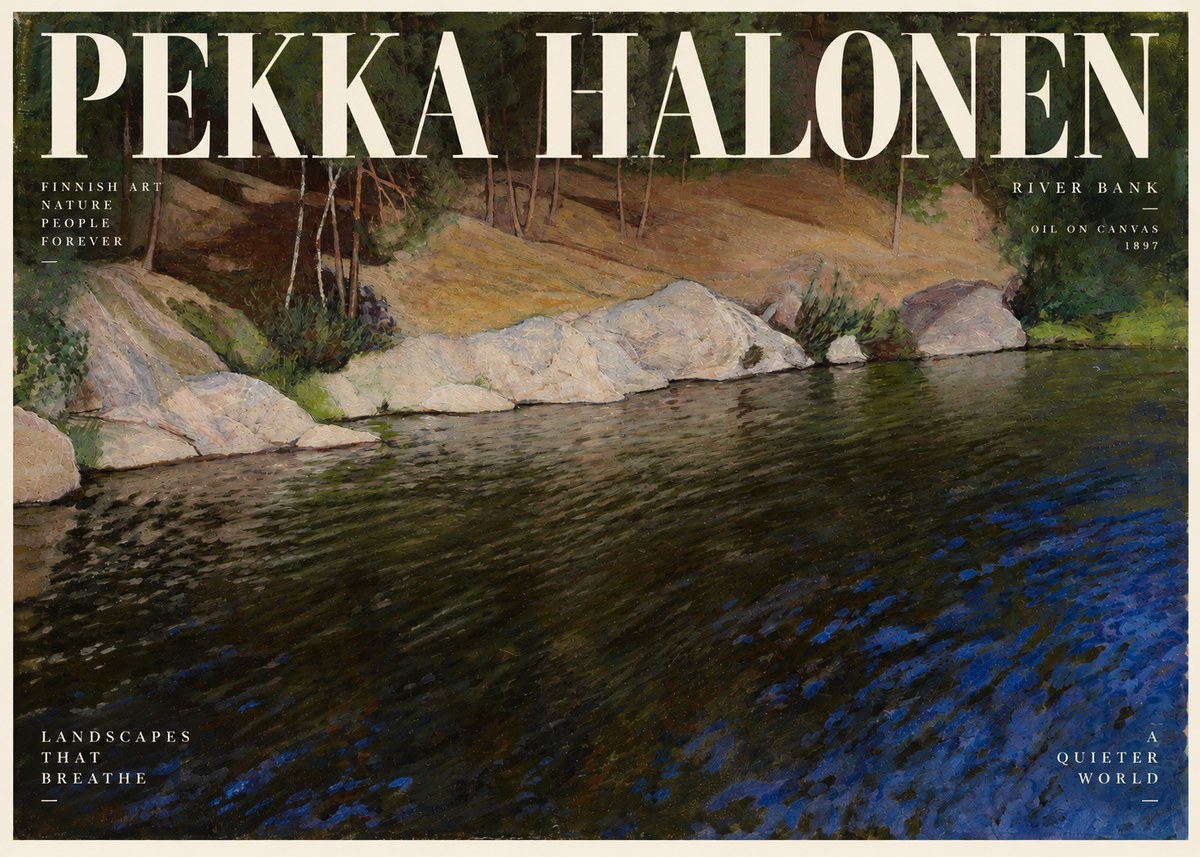 Pekka Halonen River Bank No2 - Plakat