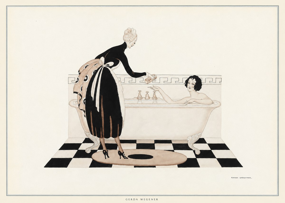 Gerda Wegener Woman in Bathtub No6 - Plakat