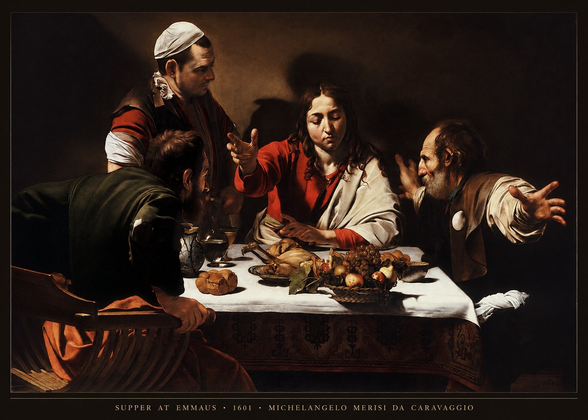 Michelangelo Merisi da Caravaggio Supper at Emmaus No5 - Plakat