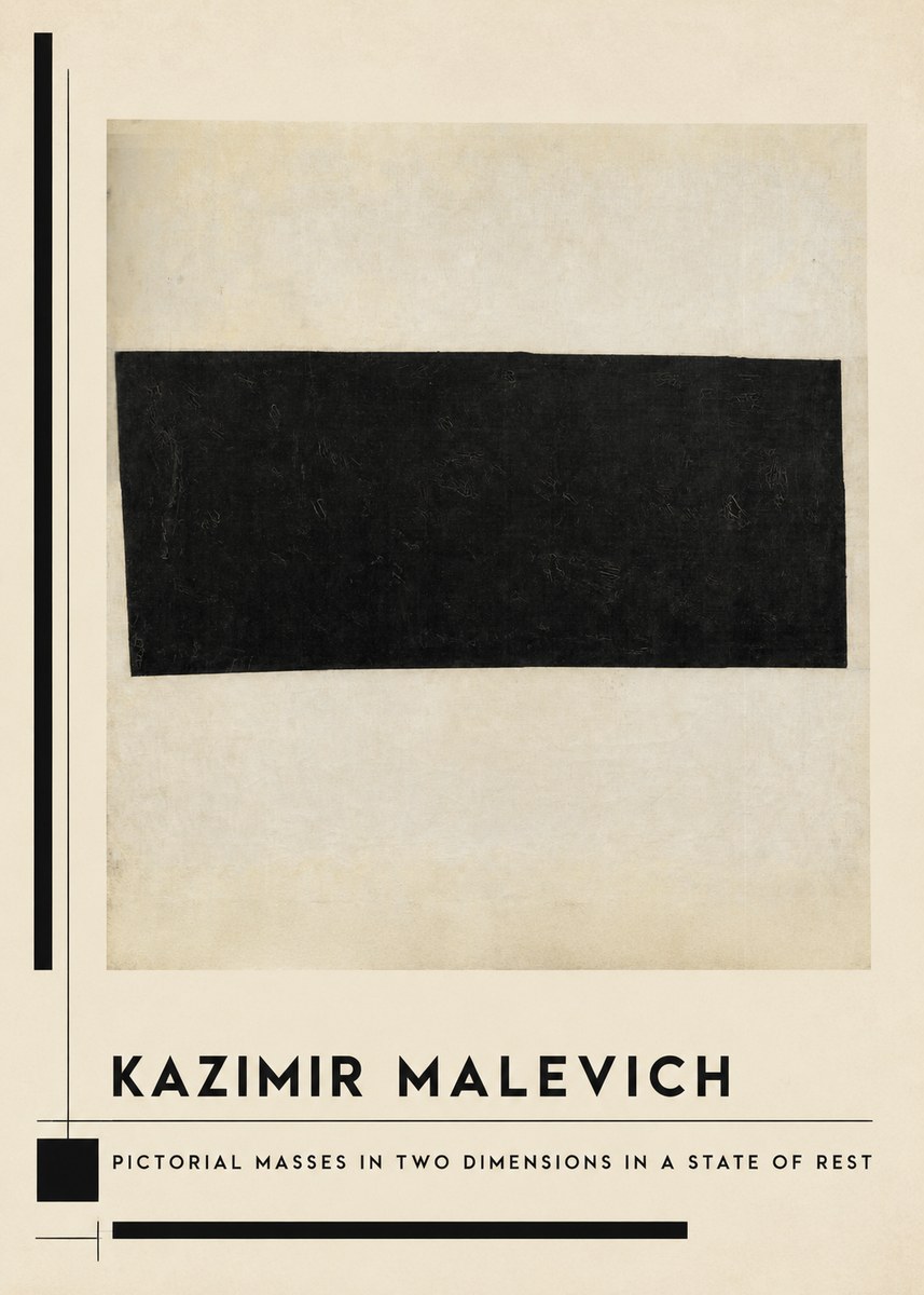 Kazimir Malevich Pictorial Masses in Two Dimensions in a State of Rest No1 - Plakat