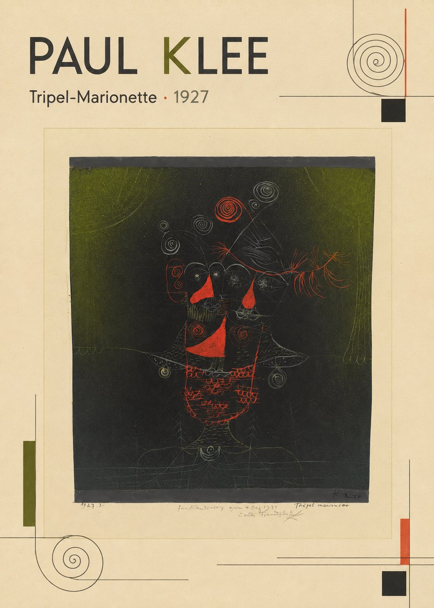 Paul Klee Tripel-marionette No1 - Plakat