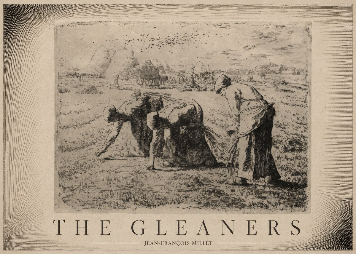 Jean-François Millet The Gleaners No6 - Plakat