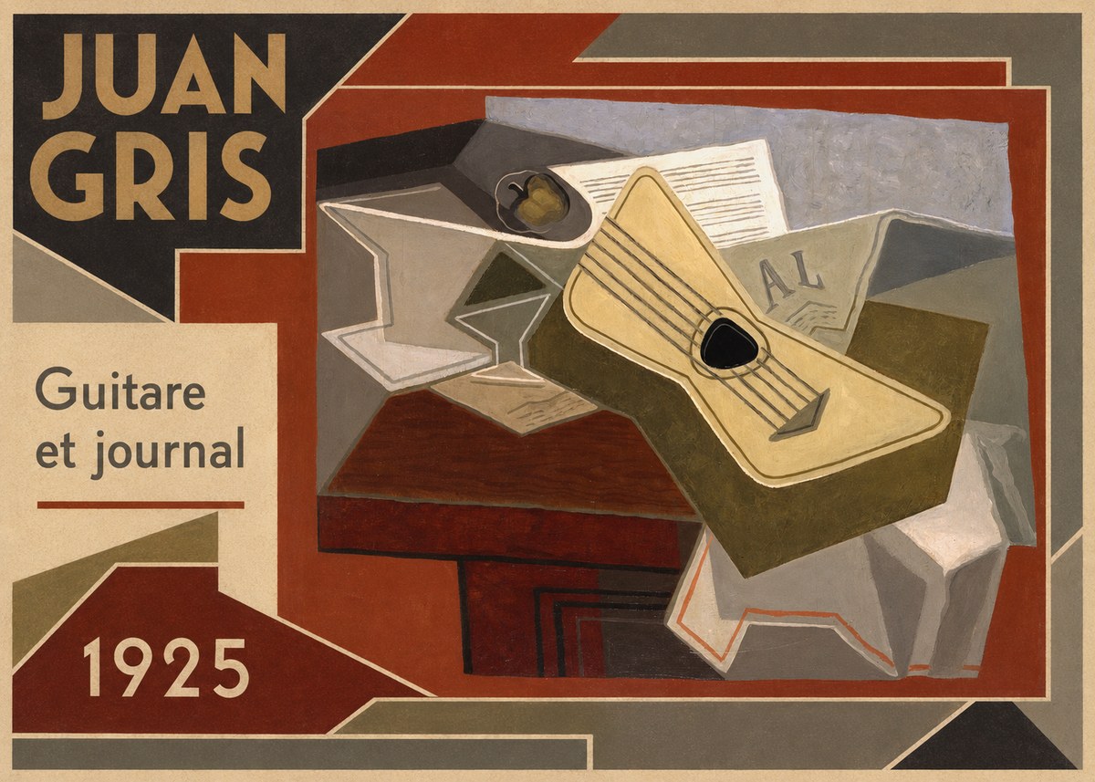 Juan Gris Guitare Et Journal No1 - Plakat