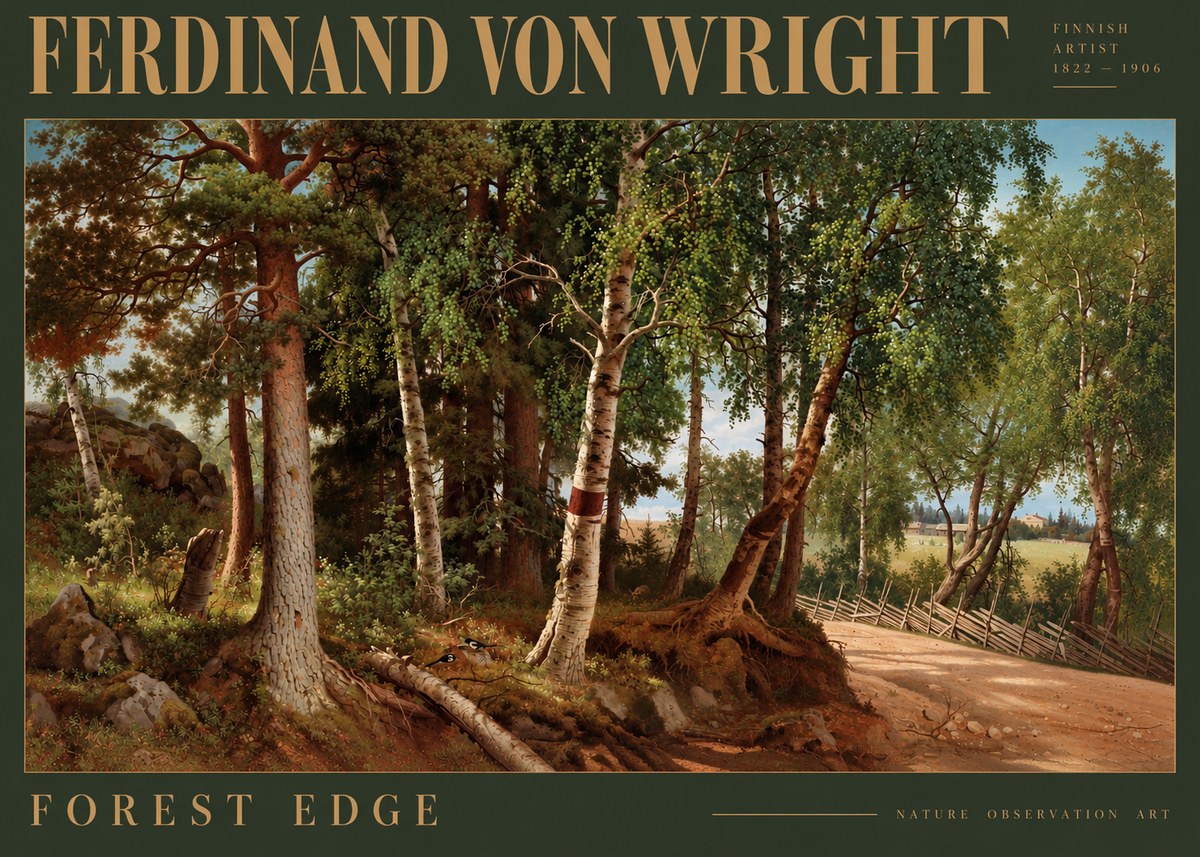 Ferdinand von Wright Forest Landscape No5 - Plakat