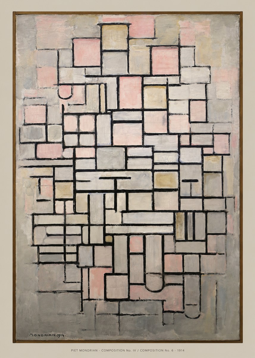 Piet Mondrian Composition No. Iv / Composition No. 6 No6 - Plakat