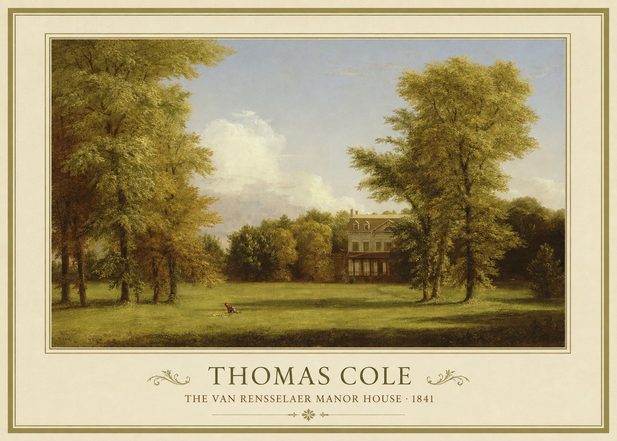 Thomas Cole The Van Rensselaer Manor House - 1841 No1 - Plakat