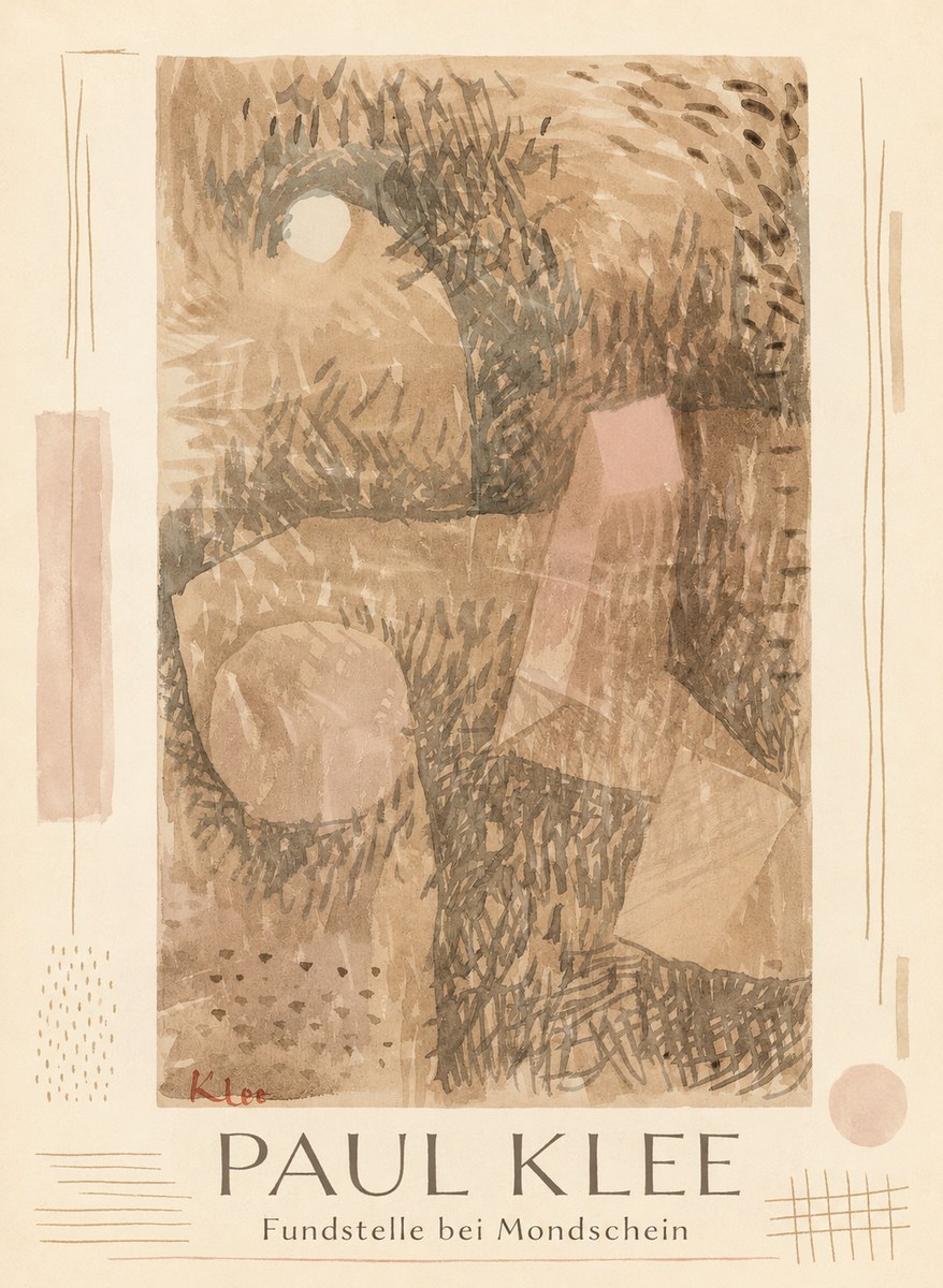 Paul Klee Fundstelle Bei Mondschein No1 - Plakat