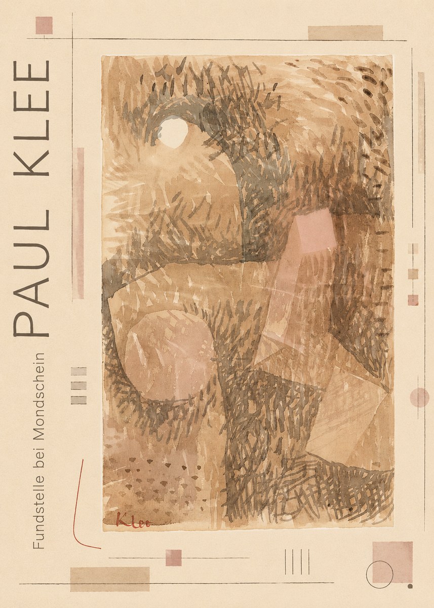 Paul Klee Fundstelle Bei Mondschein No2 - Plakat