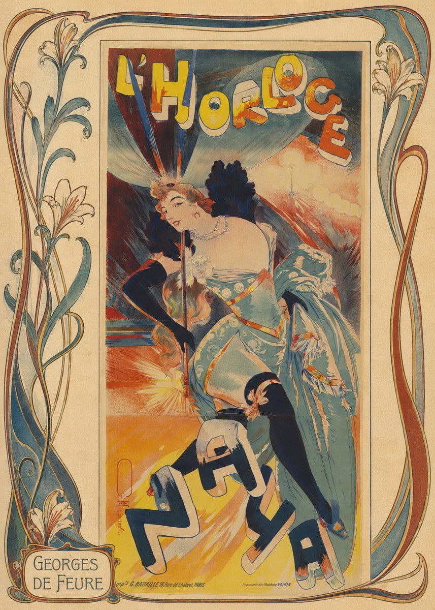 Georges de Feure L'horloge I No1 - Plakat