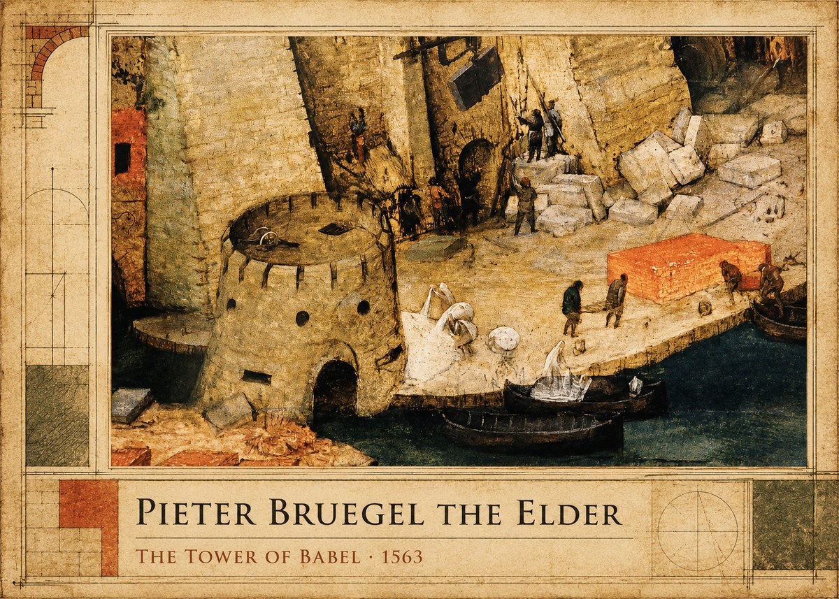 Pieter Bruegel The Tower of Babel II No2 - Plakat