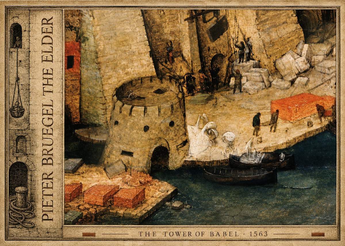 Pieter Bruegel The Tower of Babel II No6 - Plakat