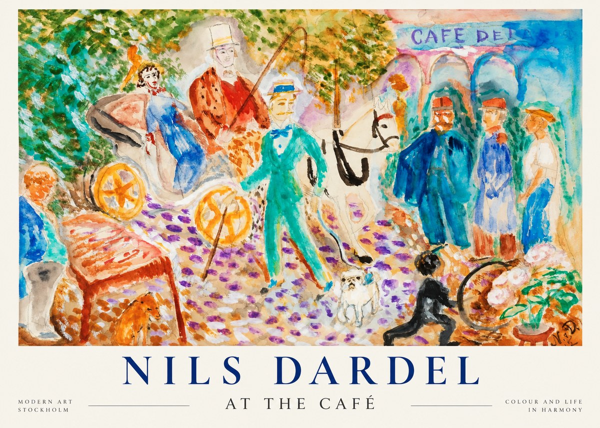 Nils Dardel A Scene from Paris No5 - Plakat
