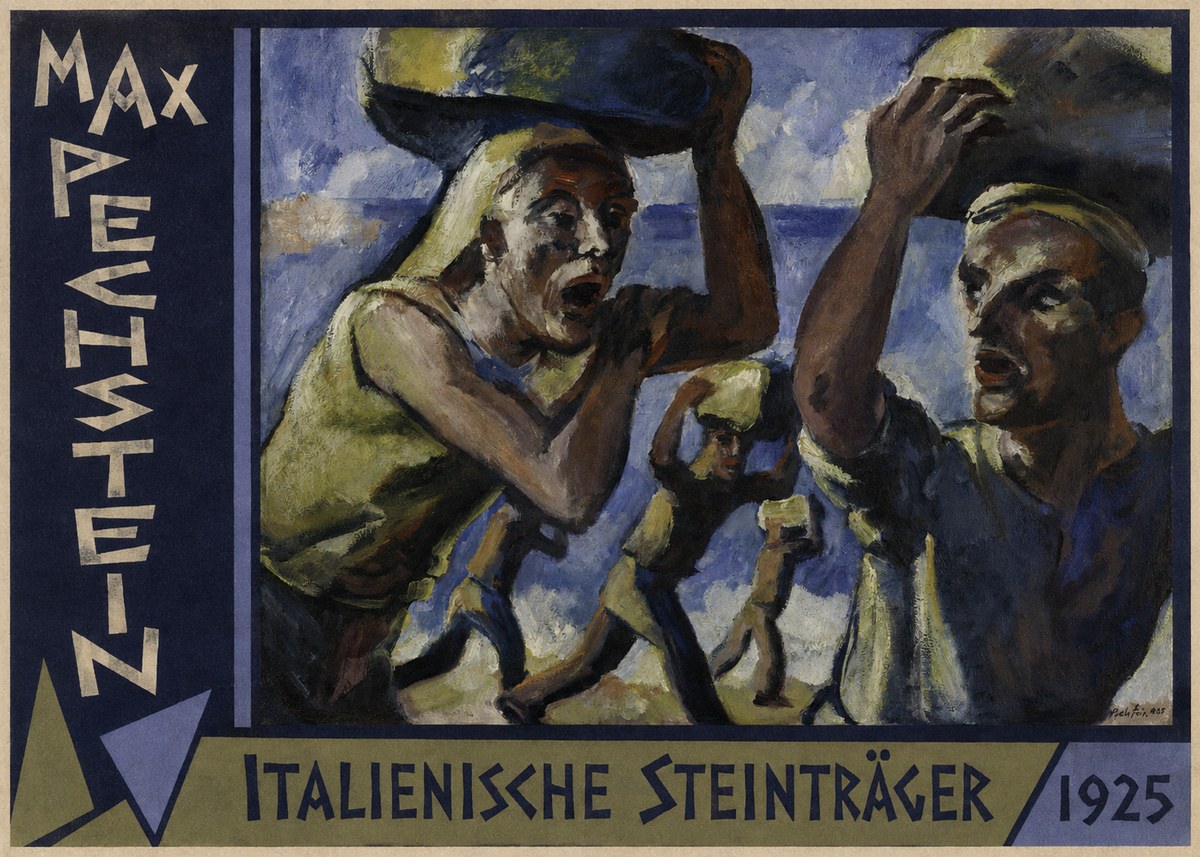 Max Pechstein Italienische Steinträger No2 - Plakat
